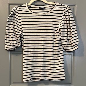 Express Striped Puff Sleeve Top
